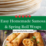 Samosa and Spring Rolls Wraps Recipe