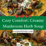 CREAMY MUSHROOM HERB SOUP – COMFORT IN A BOWL Recipe