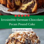 German Chocolate Pecan Pound Cake Recipe