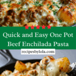 One Pot Beef Enchilada Pasta Recipe