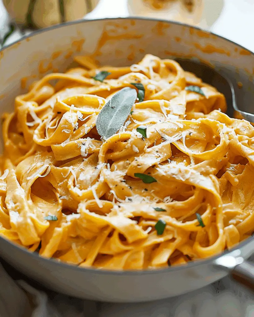Creamy Pumpkin Alfredo Pasta Recipe