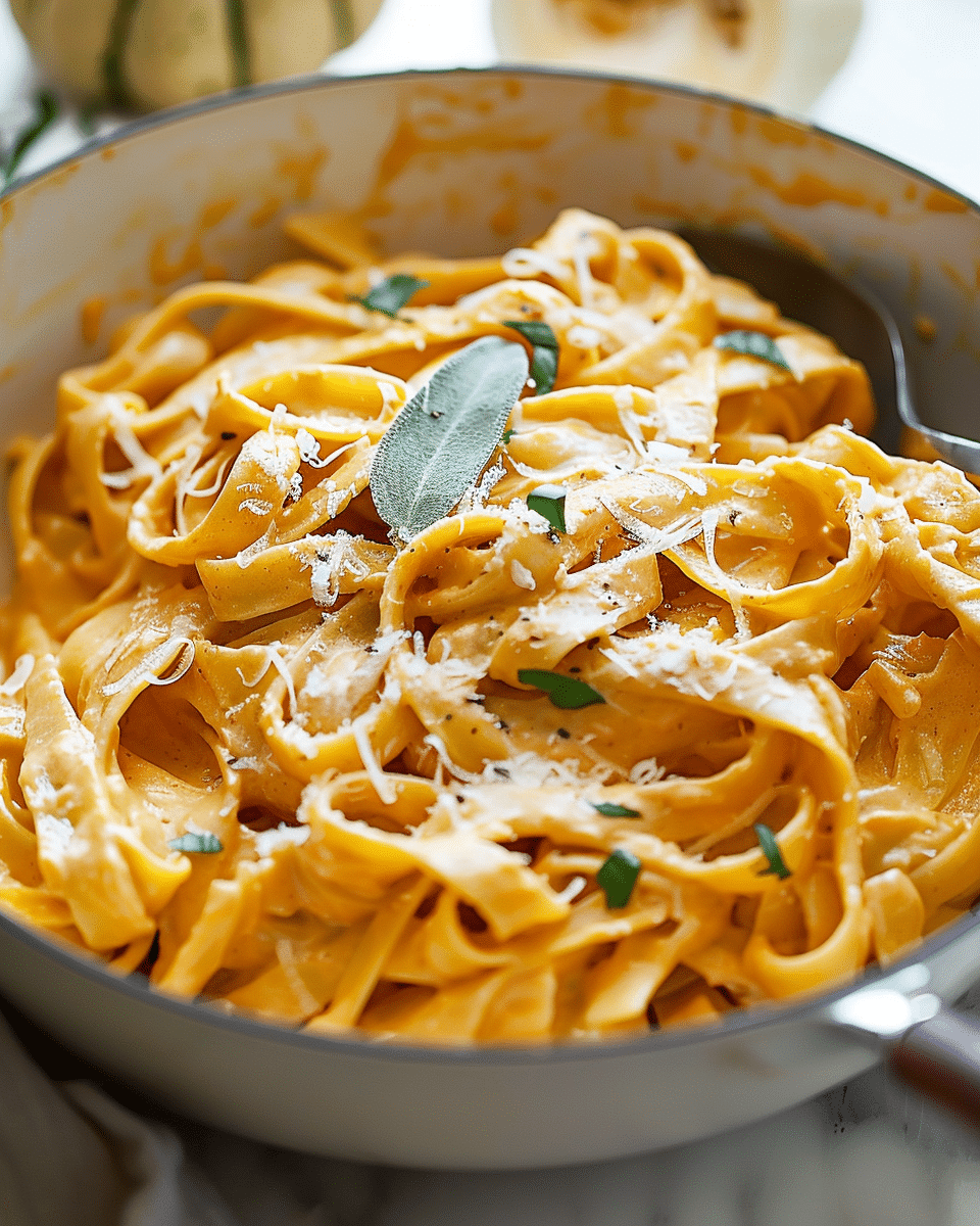 Creamy Pumpkin Alfredo Pasta Recipe
