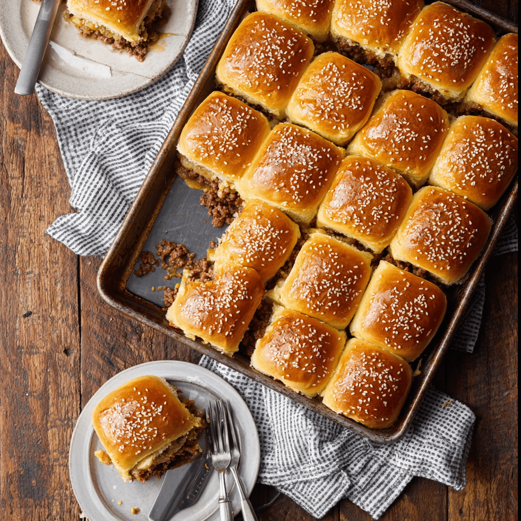 Easy Cheeseburger Sliders in the Oven (Sheet Pan) Recipe - Recipe Image