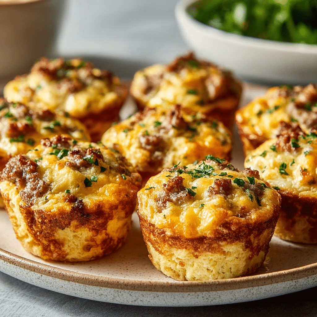 Easy Sausage Breakfast Muffins Recipe - Recipe Image