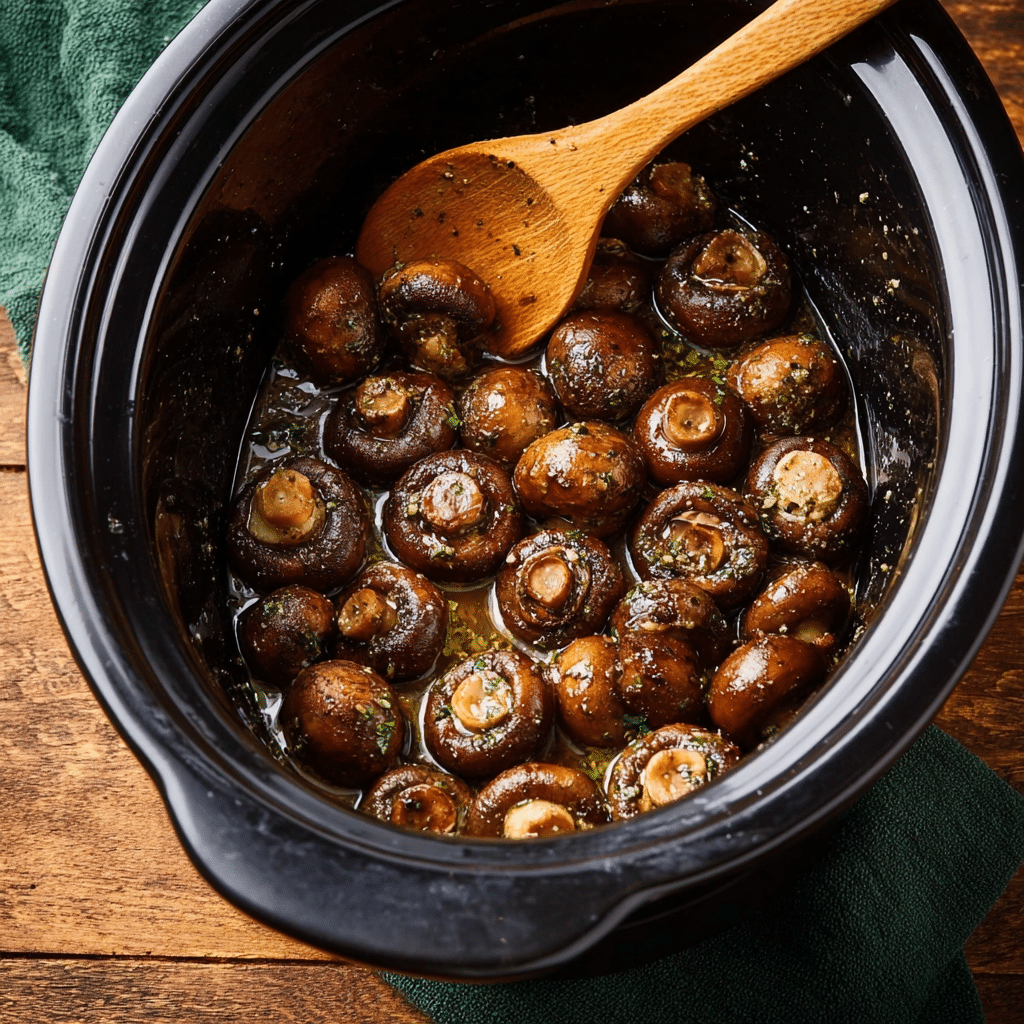 Crock Pot Ranch Mushrooms Recipe - Recipe Image