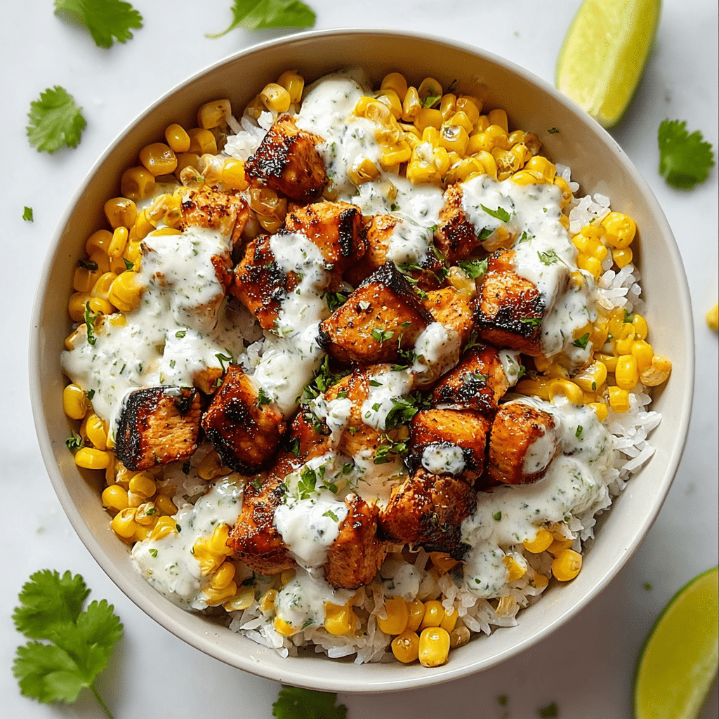 Easy Street Corn Chicken Rice Bowl Recipe - Recipe Image