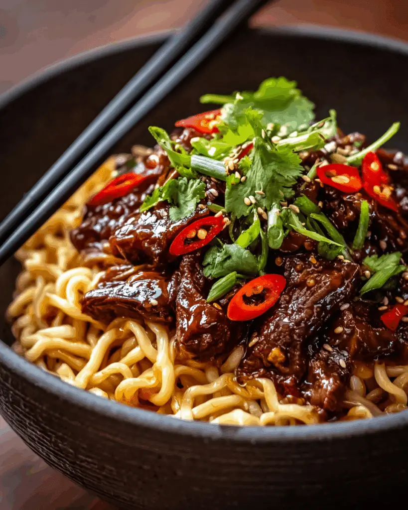 STICKY BEEF NOODLES Recipe