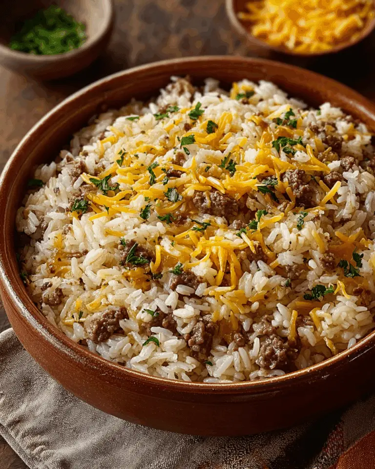 Cheesy Hamburger Rice Casserole Recipe