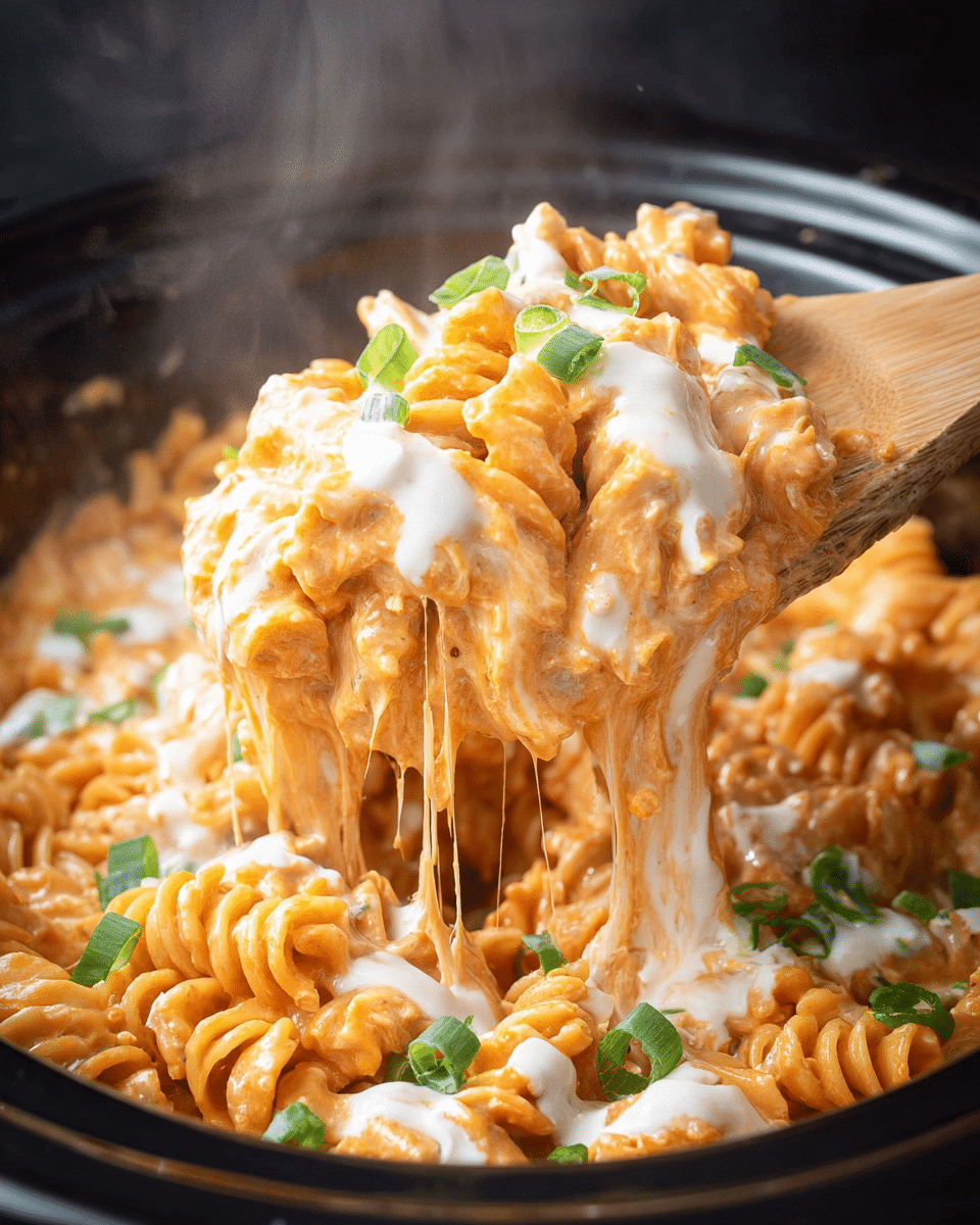 Slow Cooker Buffalo Chicken Macaroni & Cheese Recipe