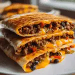 cheesy ground beef quesadillas: amazing dinner Recipe
