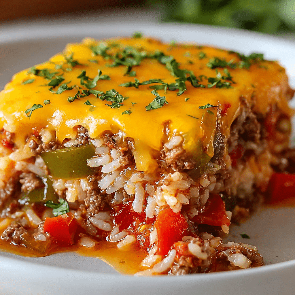 Stuffed Pepper Casserole Beef Recipe - Recipe Image