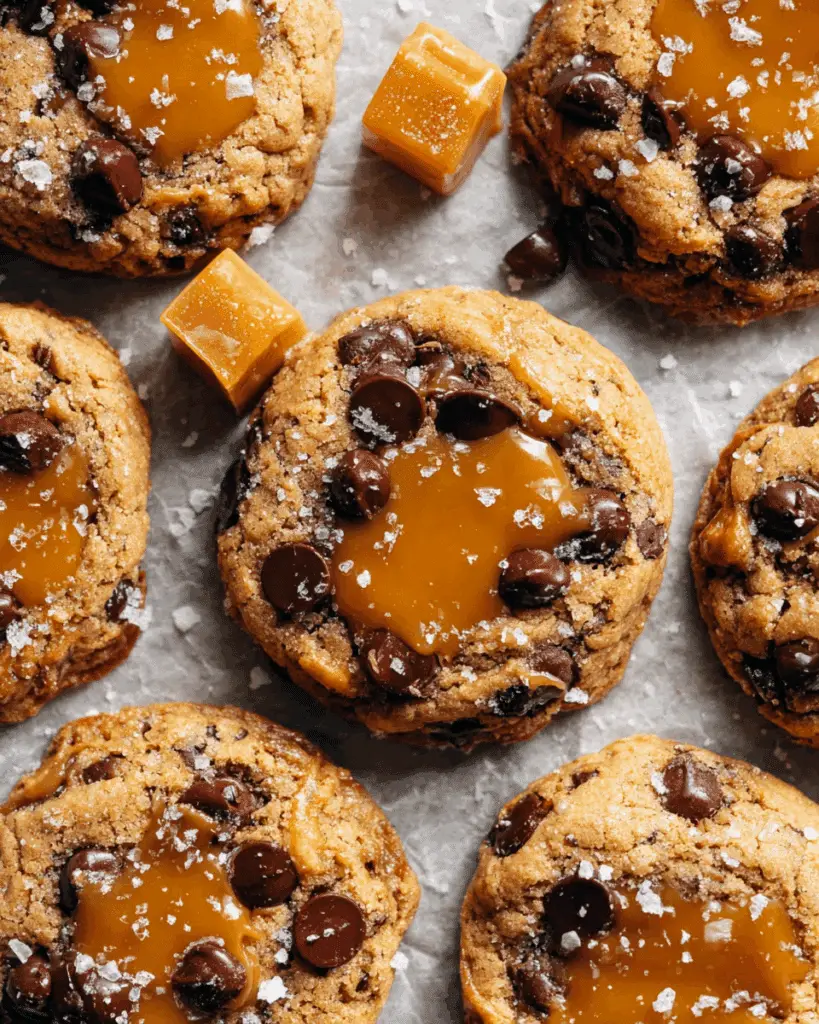 The Best Chewy Salted Caramel Chocolate Chip Cookies Recipe