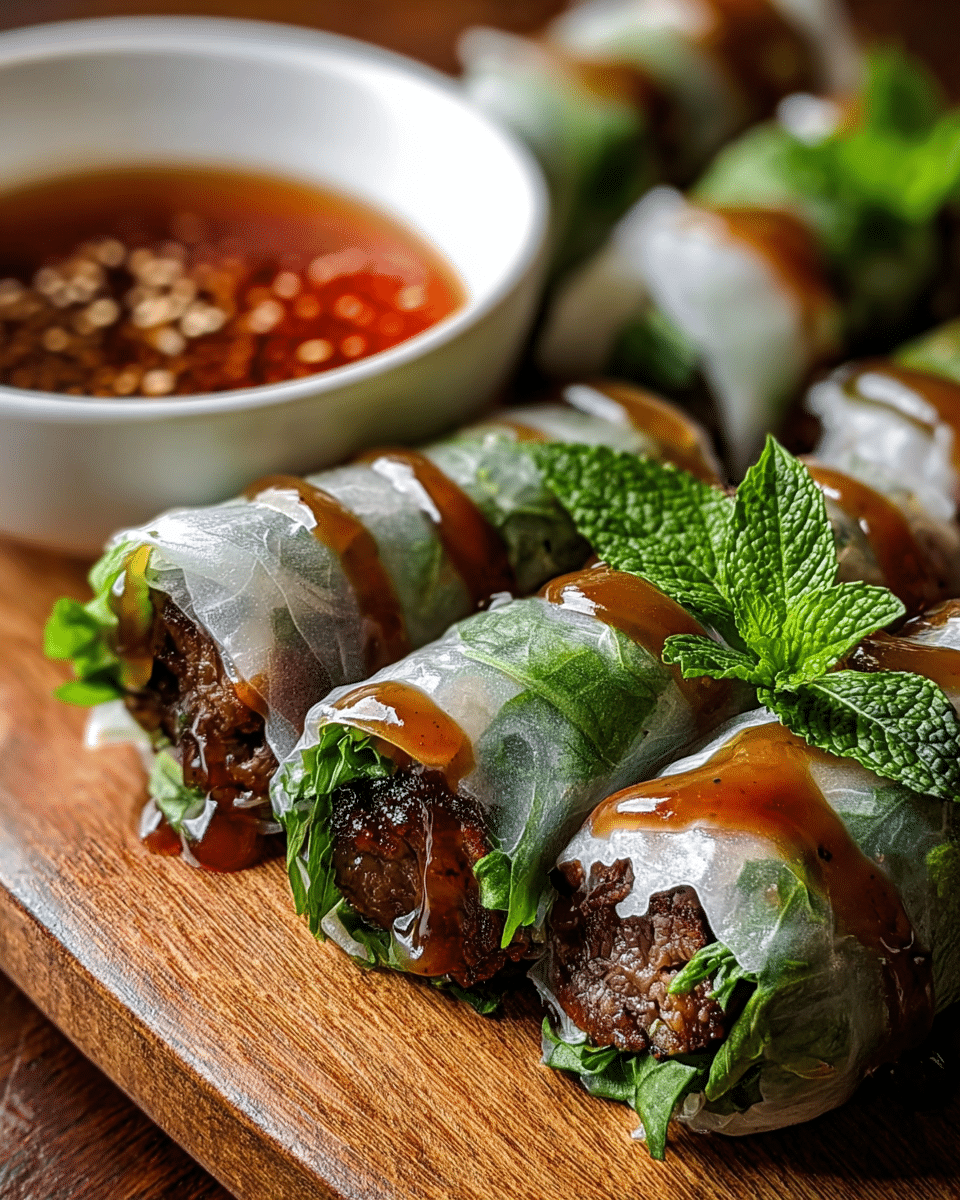 Thai Basil Beef Rolls Recipe