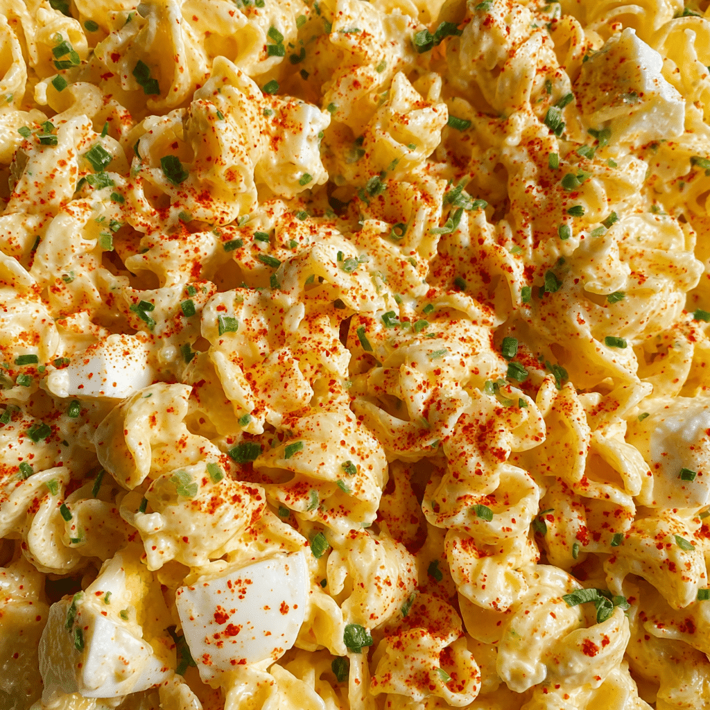 Deviled Egg Pasta Salad Recipe - Recipe Image
