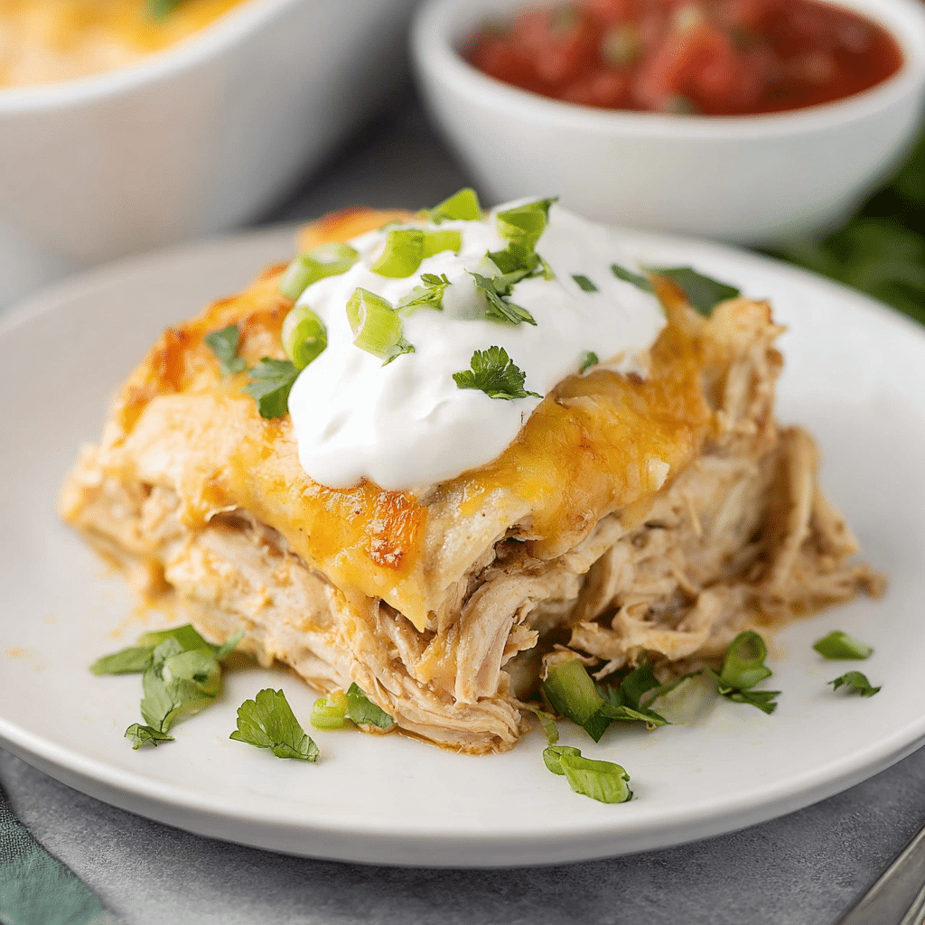 Salsa Verde Chicken Enchiladas Recipe - Recipe Image