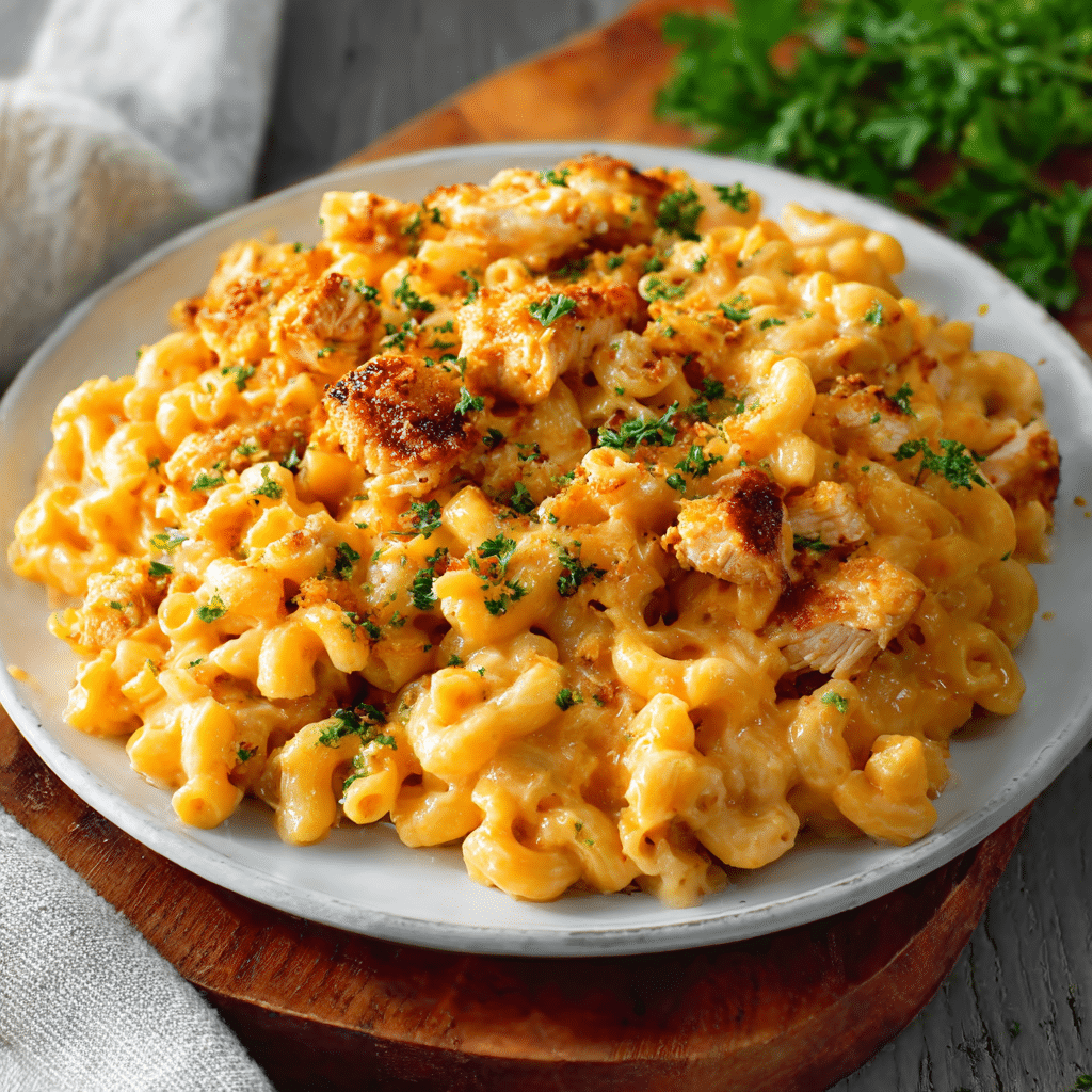 Slow Cooker Buffalo Chicken Macaroni & Cheese Recipe - Recipe Image