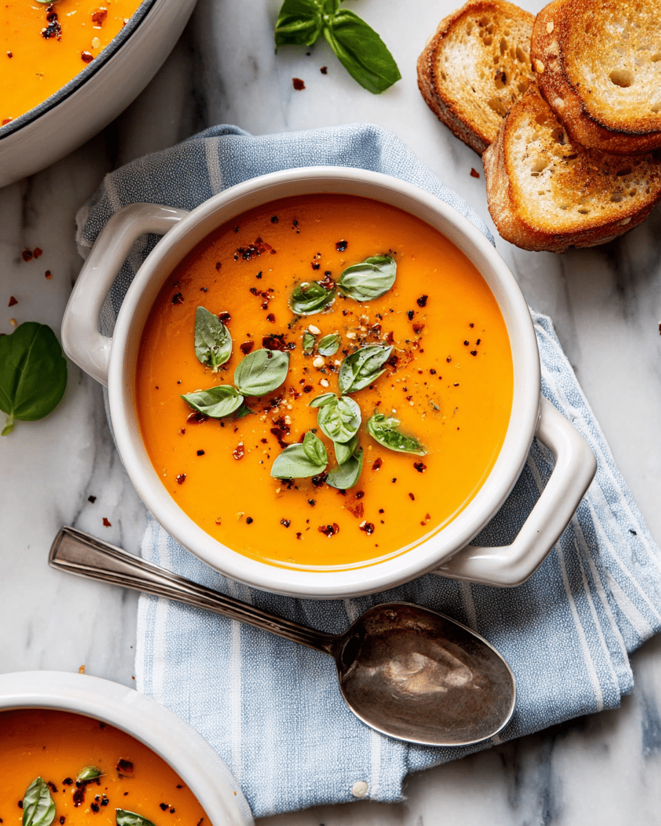 Middle-of-Winter Creamy Tomato Soup (Canned Tomatoes) Recipe