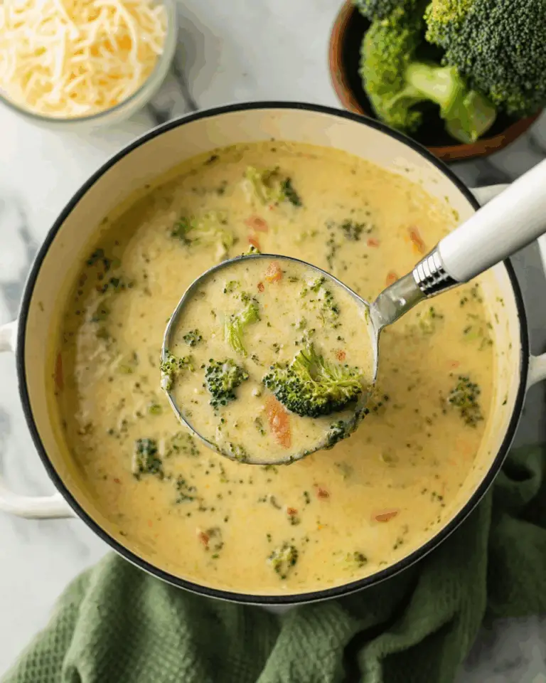 High Protein Broccoli Cheddar Soup Recipe