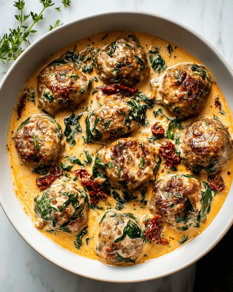 CREAMY TUSCAN KETO MEATBALLS Recipe