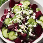 beet salad with feta, cucumbers, and dill Recipe