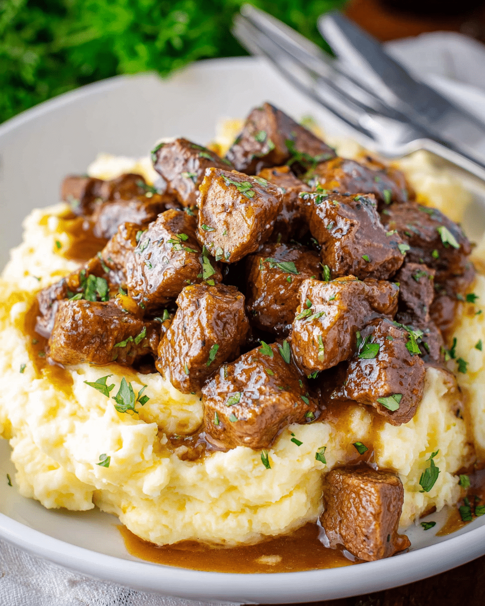 Easy Crockpot Steak Bites Recipe