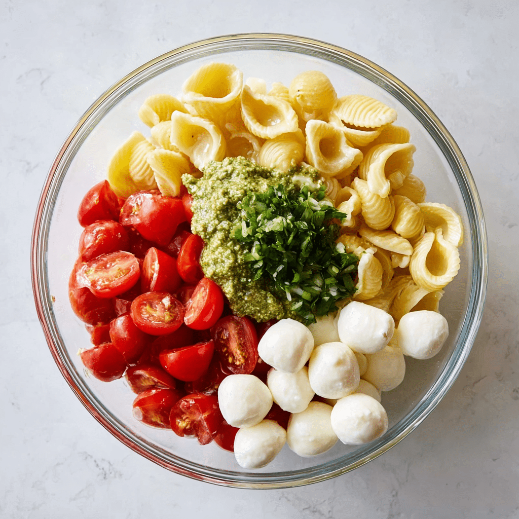 CAPRESE PESTO PASTA SALAD Recipe - Recipe Image