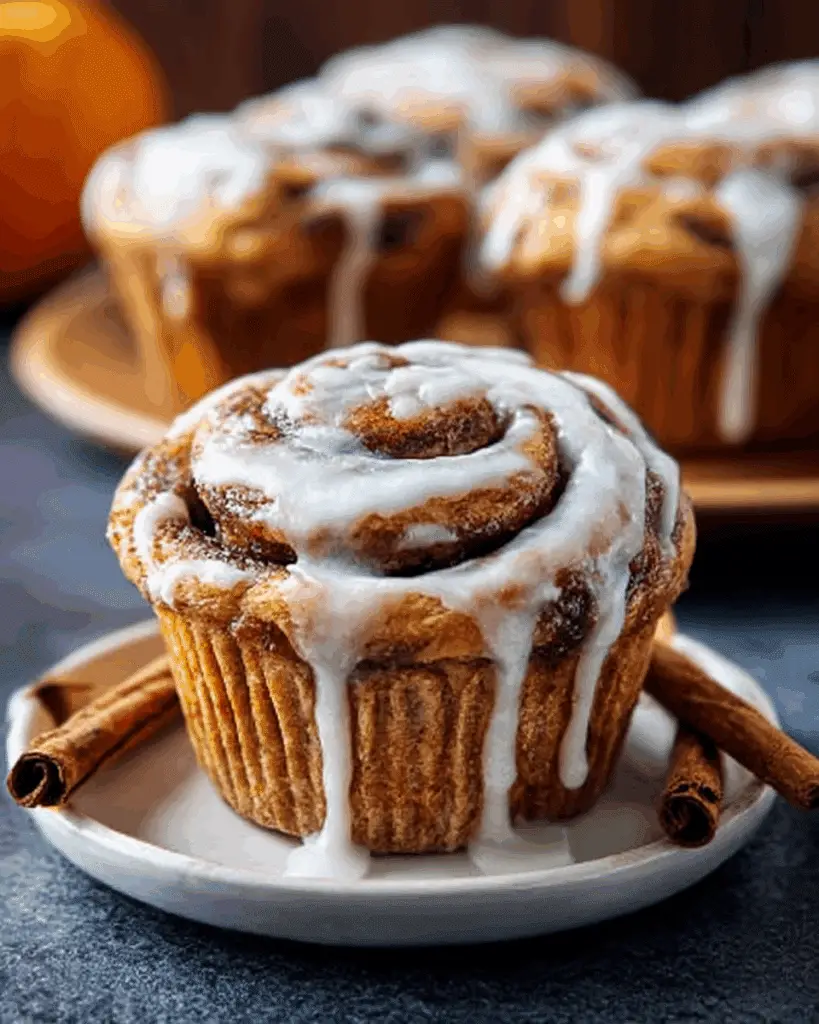 PUMPKIN CINNAMON ROLL MUFFINS Recipe