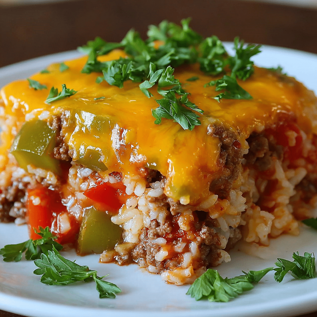 Stuffed Pepper Casserole Beef Recipe - Recipe Image