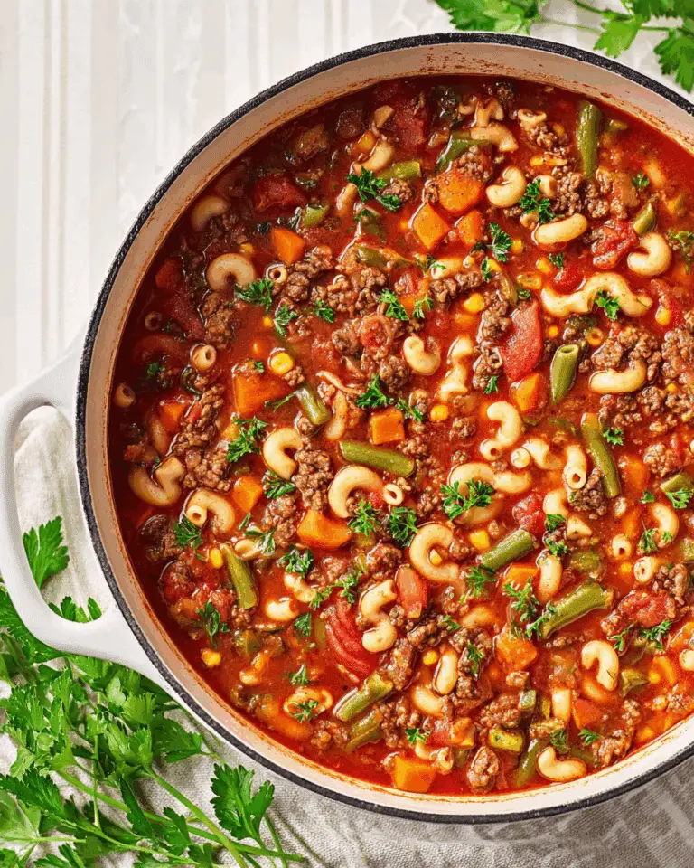 Hamburger Macaroni Soup Recipe