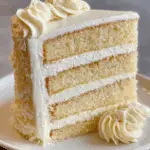 Moist and Rich White Velvet Cake with Vanilla Buttercream Recipe