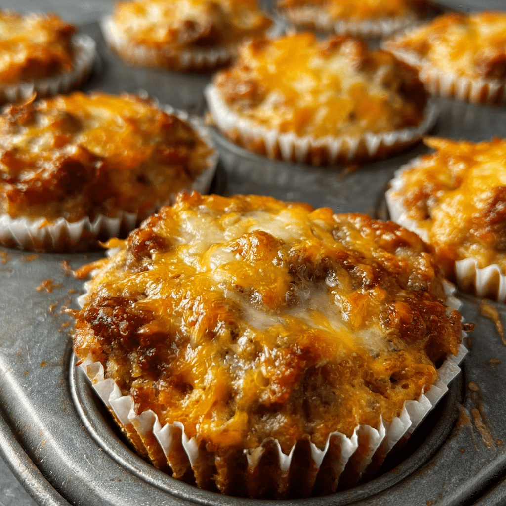 Easy Sausage Breakfast Muffins Recipe - Recipe Image