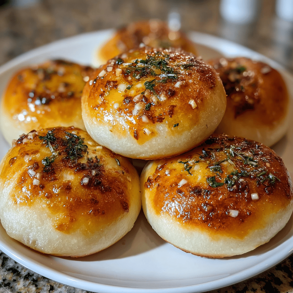 easy golden crust garlic rosemary focaccia muffins recipe - Recipe Image