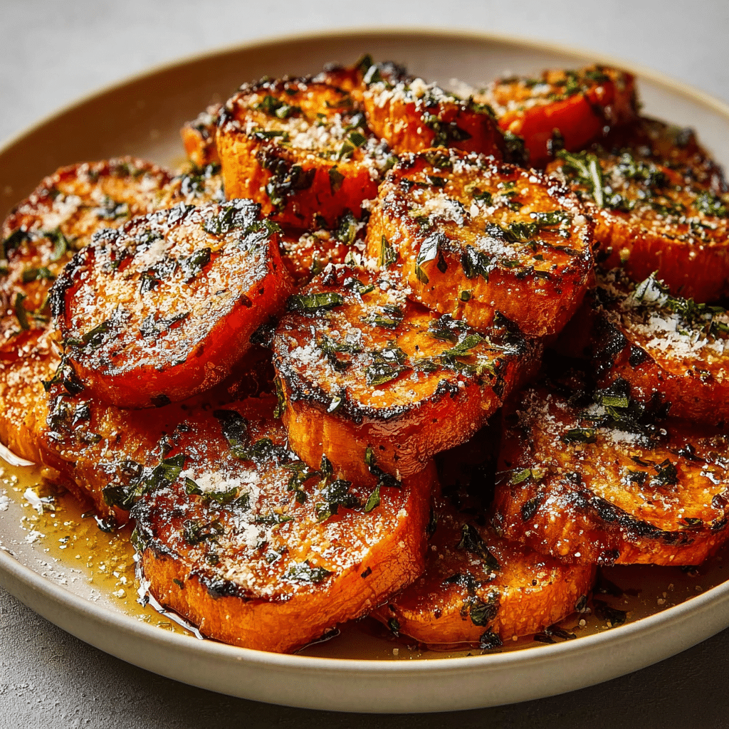 Garlic Parmesan Roasted Sweet Potatoes: The Ultimate Recipe - Recipe Image