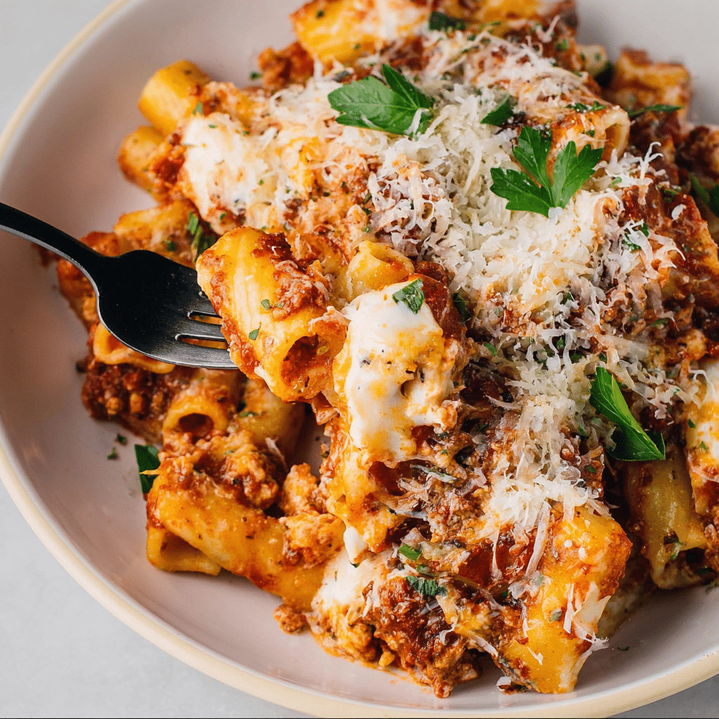 Cottage Cheese Baked Ziti - Crockpot Recipe - Recipe Image