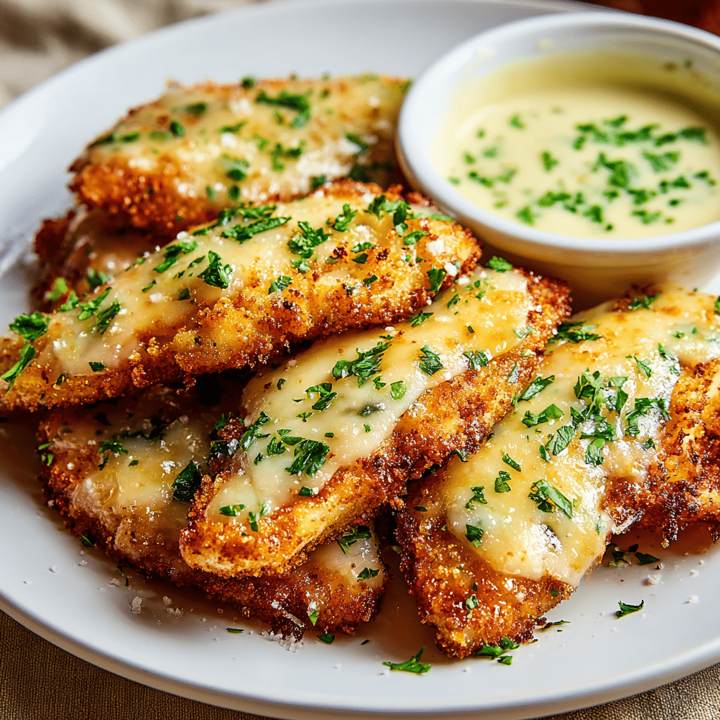 GARLIC PARMESAN CHICKEN TENDERS Recipe - Recipe Image