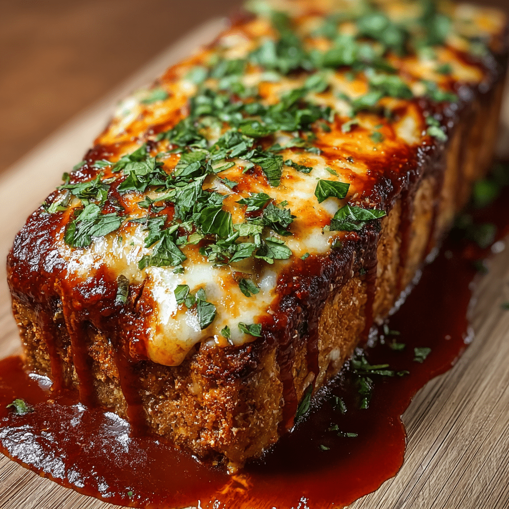 Melt-in-Your-Mouth Garlic Parmesan Chicken Meatloaf Recipe - Recipe Image