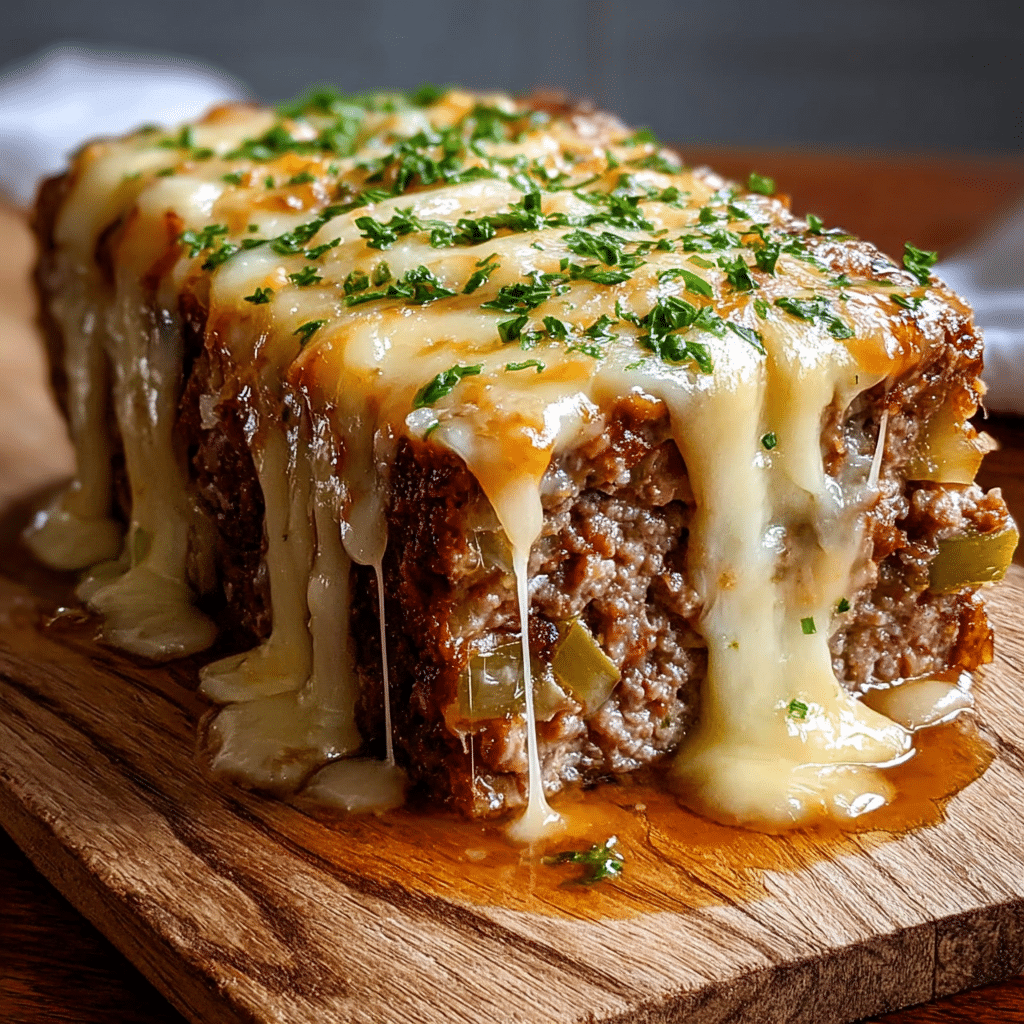 Crockpot French Onion Beefloaf Swiss Cheese Recipe - Recipe Image