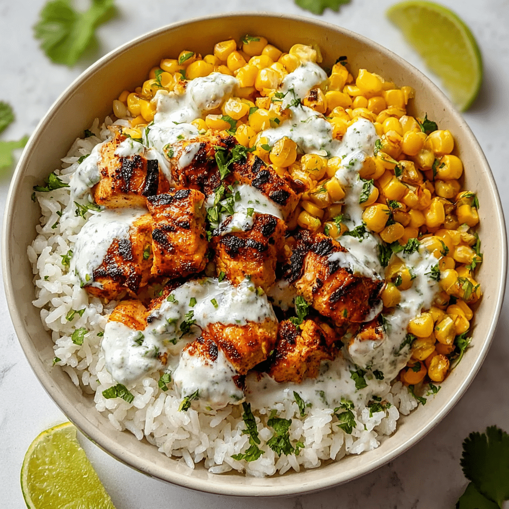 Easy Street Corn Chicken Rice Bowl Recipe - Recipe Image