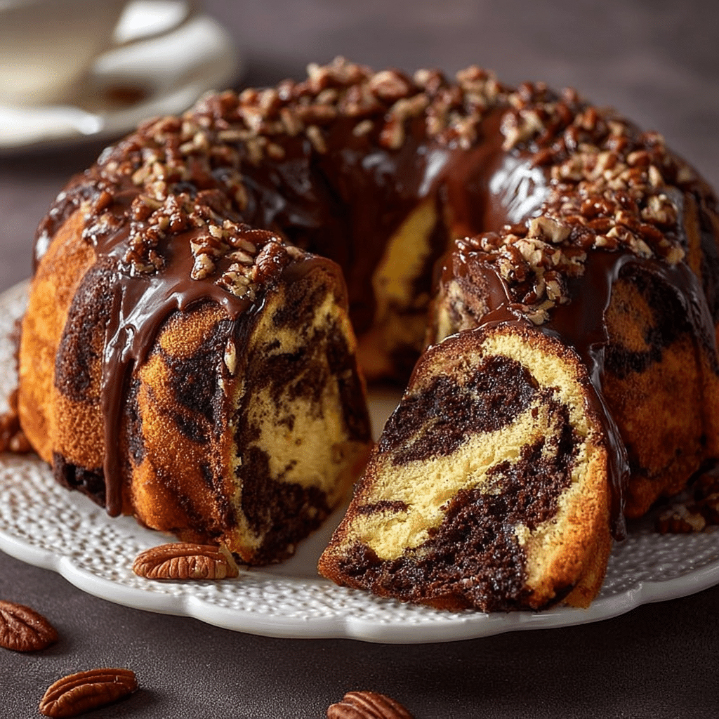 German Chocolate Pecan Pound Cake Recipe - Recipe Image
