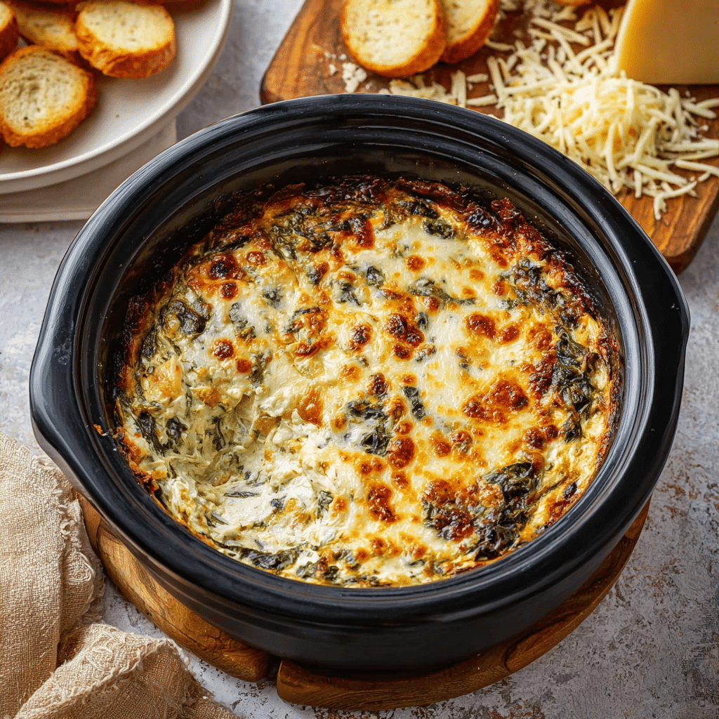Crockpot Spinach Artichoke Dip Recipe - Recipe Image