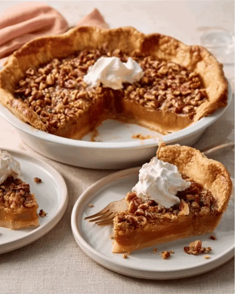 Sweet Potato Pie with Pecan Praline Crunch Recipe