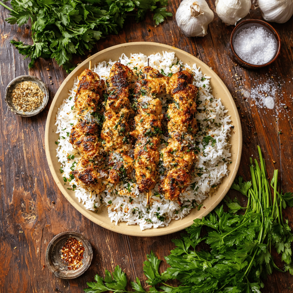 Garlic Ranch Parmesan Chicken Kabobs Recipe - Recipe Image