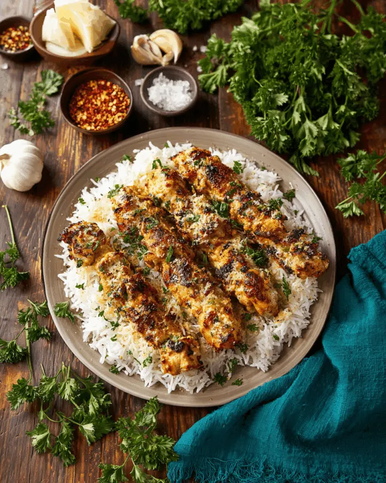 Garlic Ranch Parmesan Chicken Kabobs Recipe