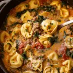 One Pot Italian Sausage Tortellini Soup Recipe