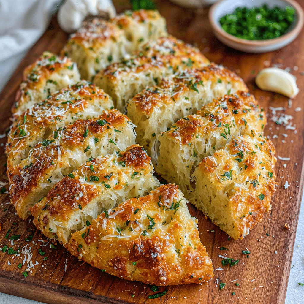Crispy Cheesy Garlic Parmesan Focaccia Recipe - Recipe Image