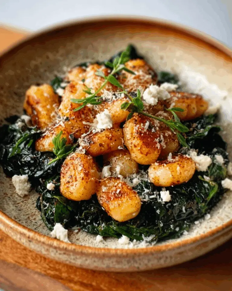 Crispy Gnocchi With Spinach And Feta Recipe