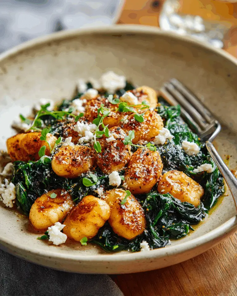 Crispy Gnocchi With Spinach And Feta Recipe