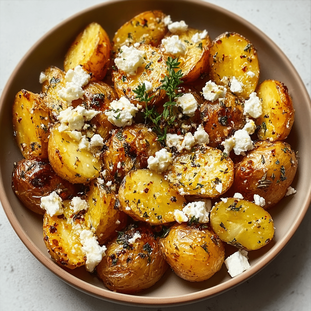 Healthy Baked Feta Potatoes : Easy Potatoes Recipe - Recipe Image