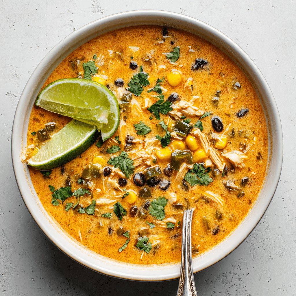 Easy Chicken, Poblano, and Black Bean Soup Recipe - Recipe Image