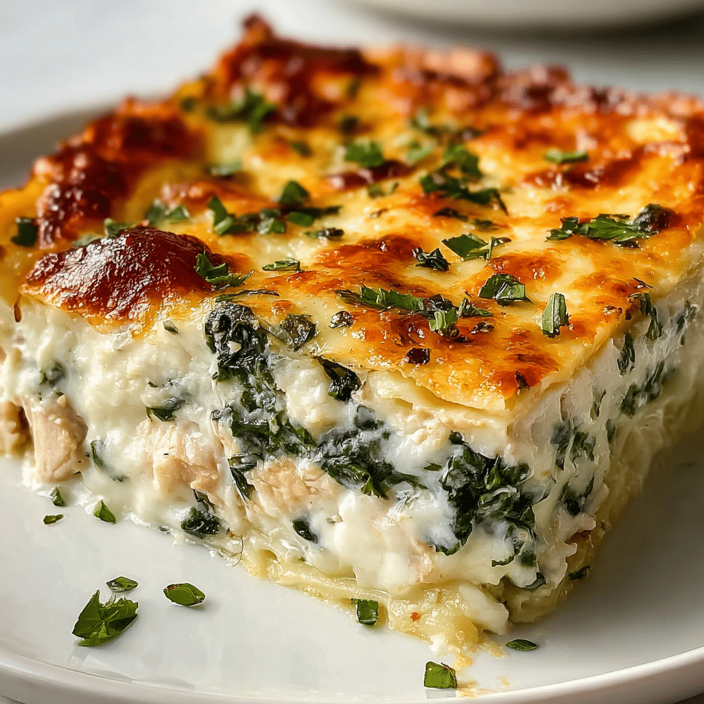 Chicken and Spinach Casserole with Cream Cheese Recipe - Recipe Image
